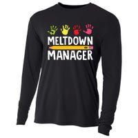 Daycare Provider Childcare Meltdown Manager Cooling Performance Long Sleeve Crew