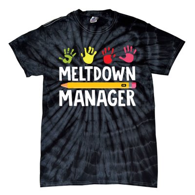 Daycare Provider Childcare Meltdown Manager Tie-Dye T-Shirt