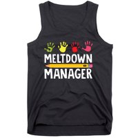 Daycare Provider Childcare Meltdown Manager Tank Top