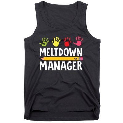 Daycare Provider Childcare Meltdown Manager Tank Top