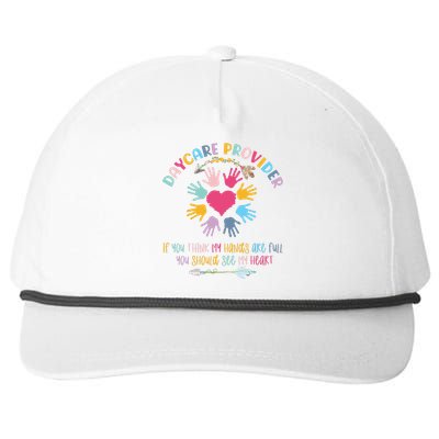 Daycare Provider Childcare Prek Teacher Appreciation Snapback Five-Panel Rope Hat