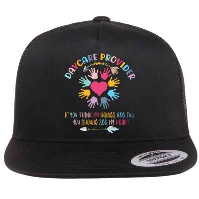 Daycare Provider Childcare Prek Teacher Appreciation Flat Bill Trucker Hat