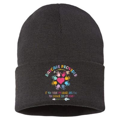 Daycare Provider Childcare Prek Teacher Appreciation Sustainable Knit Beanie