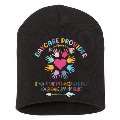 Daycare Provider Childcare Prek Teacher Appreciation Short Acrylic Beanie