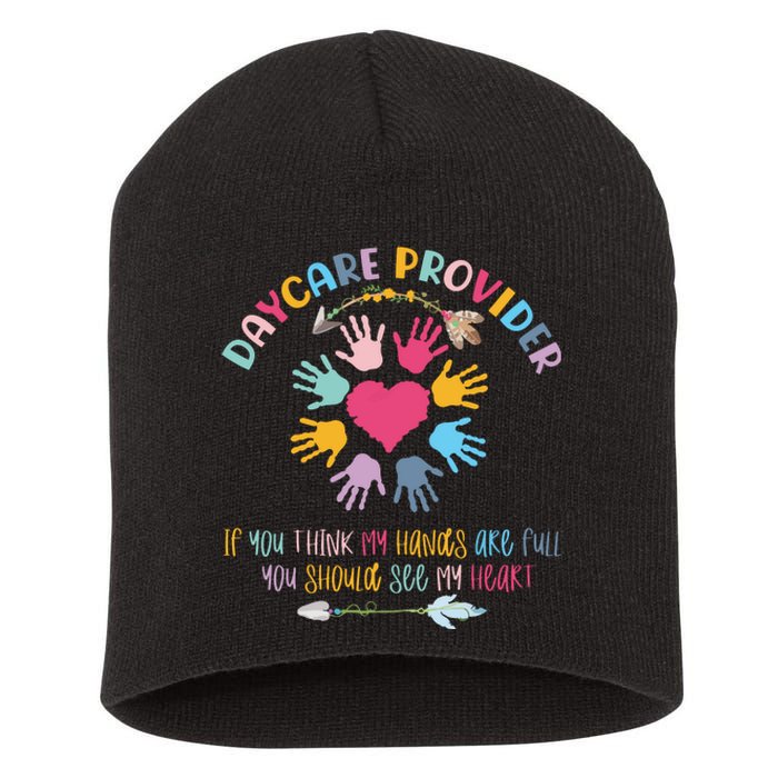 Daycare Provider Childcare Prek Teacher Appreciation Short Acrylic Beanie