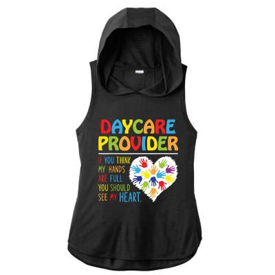 Daycare Provider Childcare Prek Teacher Appreciation Ladies PosiCharge Tri-Blend Wicking Draft Hoodie Tank