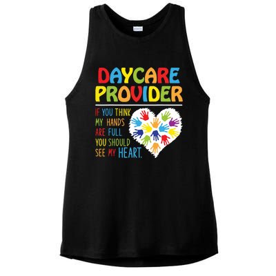 Daycare Provider Childcare Prek Teacher Appreciation Ladies PosiCharge Tri-Blend Wicking Tank