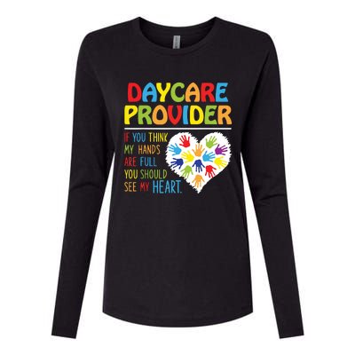 Daycare Provider Childcare Prek Teacher Appreciation Womens Cotton Relaxed Long Sleeve T-Shirt