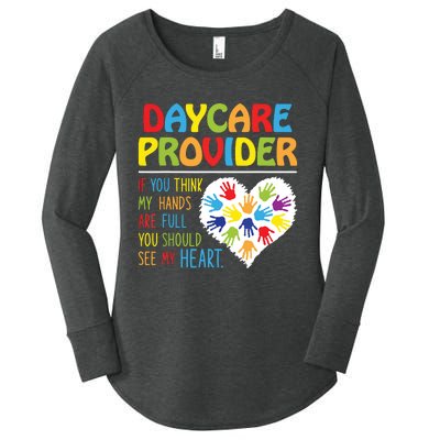 Daycare Provider Childcare Prek Teacher Appreciation Women's Perfect Tri Tunic Long Sleeve Shirt