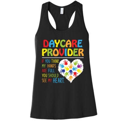 Daycare Provider Childcare Prek Teacher Appreciation Women's Racerback Tank