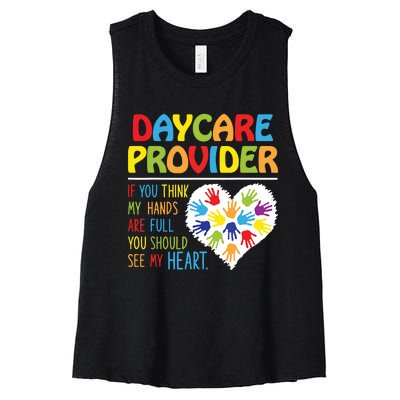 Daycare Provider Childcare Prek Teacher Appreciation Women's Racerback Cropped Tank