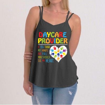 Daycare Provider Childcare Prek Teacher Appreciation Women's Strappy Tank