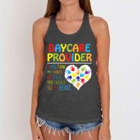 Daycare Provider Childcare Prek Teacher Appreciation Women's Knotted Racerback Tank