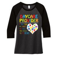 Daycare Provider Childcare Prek Teacher Appreciation Women's Tri-Blend 3/4-Sleeve Raglan Shirt