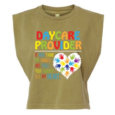 Daycare Provider Childcare Prek Teacher Appreciation Garment-Dyed Women's Muscle Tee