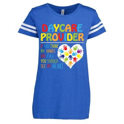 Daycare Provider Childcare Prek Teacher Appreciation Enza Ladies Jersey Football T-Shirt