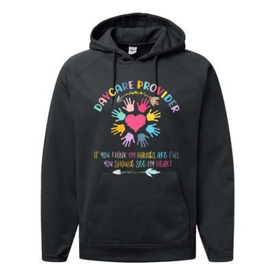 Daycare Provider Childcare Pre K Teacher Appreciation Performance Fleece Hoodie