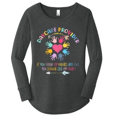 Daycare Provider Childcare Pre K Teacher Appreciation Women's Perfect Tri Tunic Long Sleeve Shirt