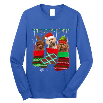 Dog Poodle Christmas Socks Funny Xmas Pajama Pet Puppy Gift Long Sleeve Shirt