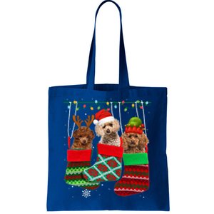 Dog Poodle Christmas Socks Funny Xmas Pajama Pet Puppy Gift Tote Bag