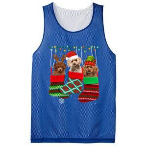 Dog Poodle Christmas Socks Funny Xmas Pajama Pet Puppy Gift Mesh Reversible Basketball Jersey Tank