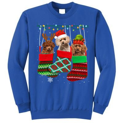 Dog Poodle Christmas Socks Funny Xmas Pajama Pet Puppy Gift Tall Sweatshirt