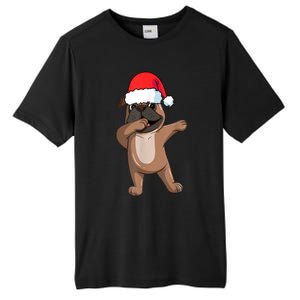 Dabbing Puggle Dog Hat Christmas Dab Dance Cute Dog Funny Gift Tall Fusion ChromaSoft Performance T-Shirt