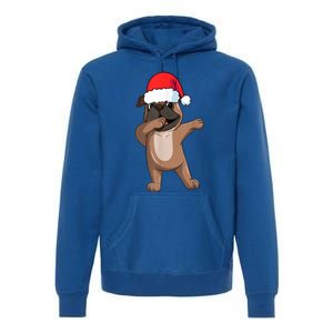 Dabbing Puggle Dog Hat Christmas Dab Dance Cute Dog Funny Gift Premium Hoodie