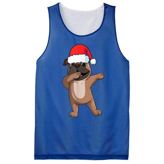 Dabbing Puggle Dog Hat Christmas Dab Dance Cute Dog Funny Gift Mesh Reversible Basketball Jersey Tank