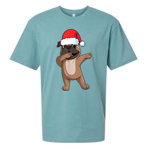 Dabbing Puggle Dog Hat Christmas Dab Dance Cute Dog Funny Gift Sueded Cloud Jersey T-Shirt