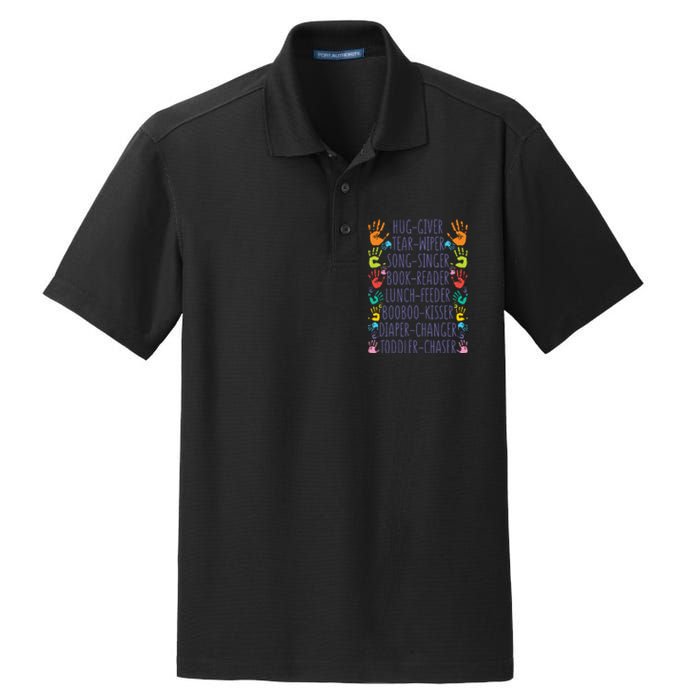 Daycare Provider Daycare Teacher Childcare Provider Dry Zone Grid Polo