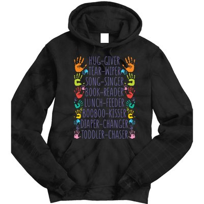 Daycare Provider Daycare Teacher Childcare Provider Tie Dye Hoodie