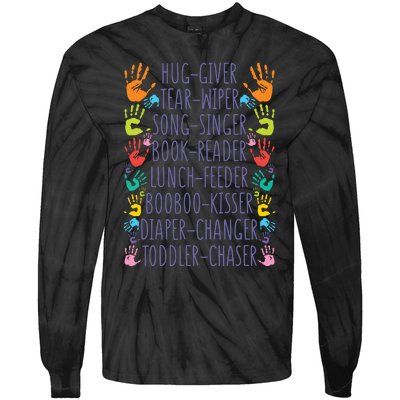 Daycare Provider Daycare Teacher Childcare Provider Tie-Dye Long Sleeve Shirt