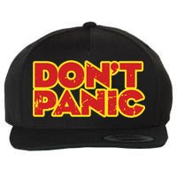 Dont Panic Wool Snapback Cap