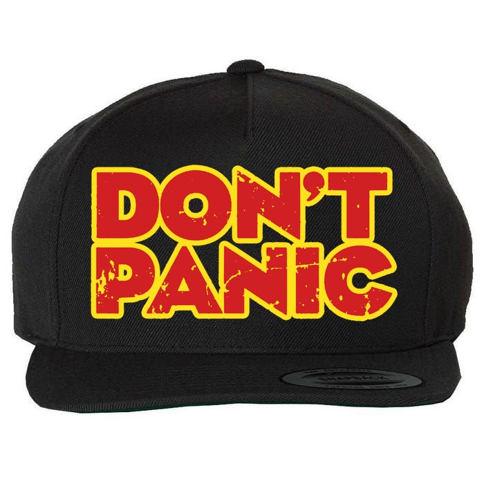 Dont Panic Wool Snapback Cap
