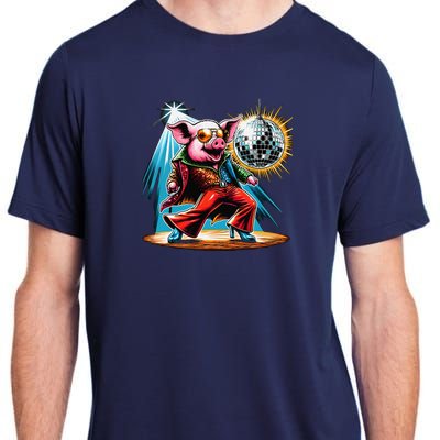 Dancer Pig Dancing Disco Adult ChromaSoft Performance T-Shirt