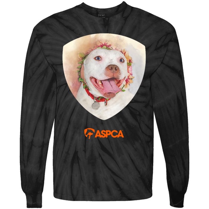 Dog Portrait Tie-Dye Long Sleeve Shirt