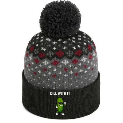 Dill Pickle Design For Cucumber Pickle Lover The Baniff Cuffed Pom Beanie