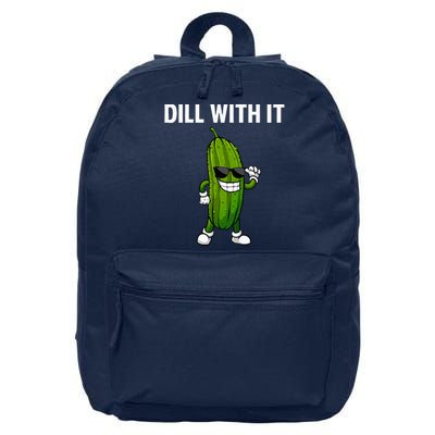 Dill Pickle Design For Cucumber Pickle Lover 16 in Basic Backpack