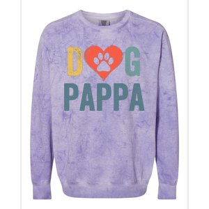 Dog Pappa Dog Parent Happy FatherS Day Dog Lover Dog Pappa Loving Pappa Colorblast Crewneck Sweatshirt