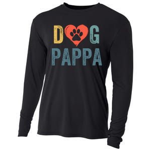 Dog Pappa Dog Parent Happy FatherS Day Dog Lover Dog Pappa Loving Pappa Cooling Performance Long Sleeve Crew