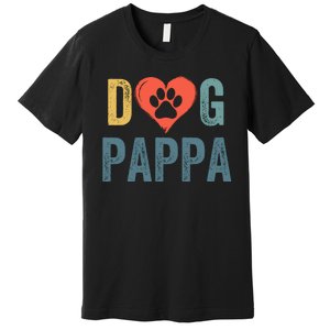 Dog Pappa Dog Parent Happy FatherS Day Dog Lover Dog Pappa Loving Pappa Premium T-Shirt