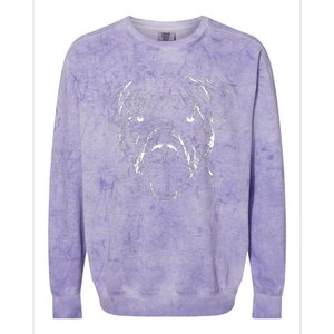 Detailed Pitbull Dog Colorblast Crewneck Sweatshirt