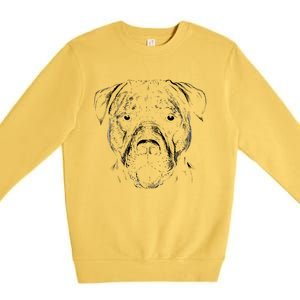 Detailed Pitbull Dog Premium Crewneck Sweatshirt