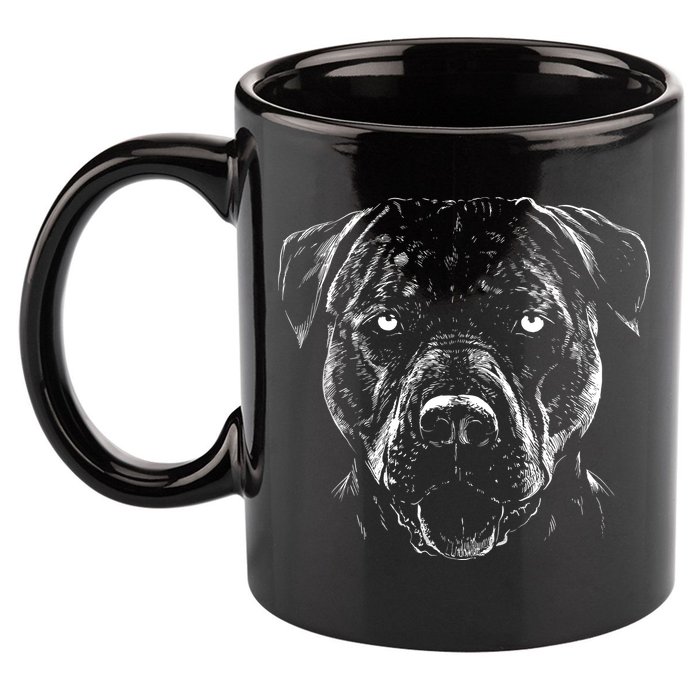 Detailed Pitbull Dog 11oz C Handle Ceramic Mug