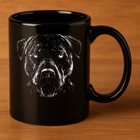 Detailed Pitbull Dog 11oz C Handle Ceramic Mug