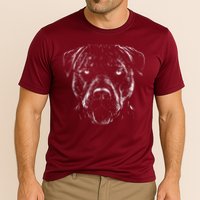 Detailed Pitbull Dog Cooling Performance Crew T-Shirt