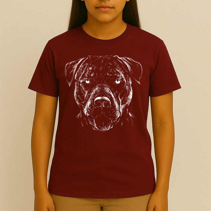 Detailed Pitbull Dog T-Shirt