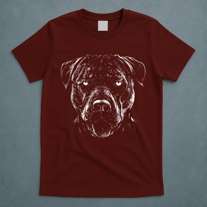 Detailed Pitbull Dog T-Shirt
