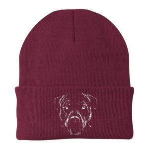 Detailed Pitbull Dog Knit Cap Winter Beanie